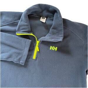 Helly Hansen Men’s Daybreaker Polartec 1/4 Zip Blue Gray Fleece Size XXL